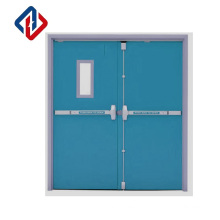 Color Customized 50Mm 70Mm Commercial Using Hinges Hospital Steel Fireproof Door